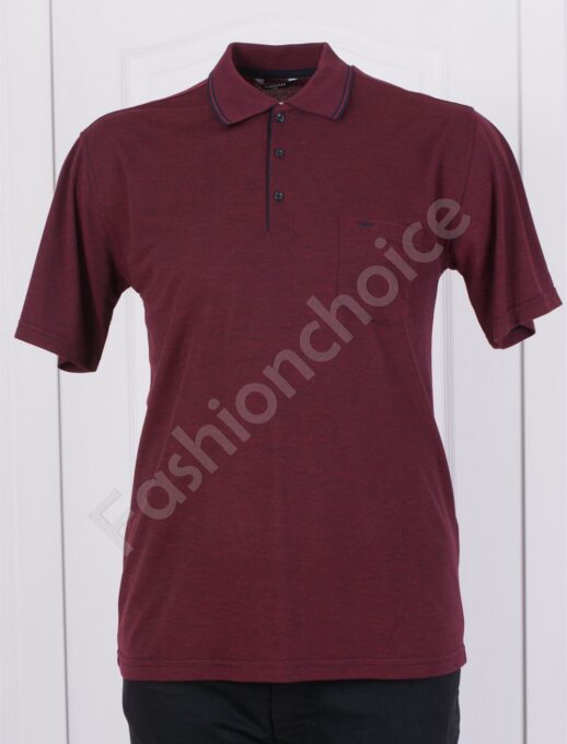 Bluza maxi cu banda pe guler/3XL-6XL/-bordo-cod 2502-1