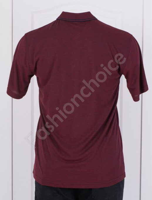 Bluza maxi cu banda pe guler/3XL-6XL/-bordo-cod 2502-1