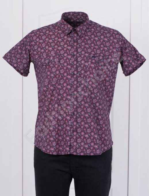 Camasa eleganta cu imprimeu floral /3XL-6XL/-mov cod 2106-1