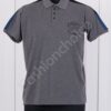 Bluza maxi cu guler si broderie CHANGE-gri cod 21334