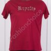 Bluza maxi cu inscris in relief ROYALTY/2XL-8XL/-bordo cod 139-1