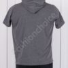 Bluza maxi cu maneca scurta si gluga-gri cod 115-1