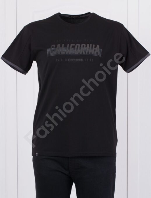 Bluza maxi barbati cu inscris California-negru cod 073-17