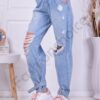 Blugi albastru cu efect rupt-cod 4546