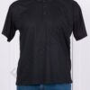 Bluza maxi cu guler si nasturi-negru-cod 770
