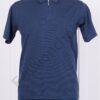 Bluza maxi cu guler si fermoar-albastru-cod 775-4