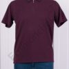Bluza maxi cu guler si fermoar-bordo-cod 775-3