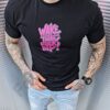 Tricou negri cu inscris Wake the fuck up-cod 6670