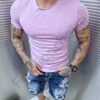 Tricou barbati cu maneca scurta-mov cod 9561