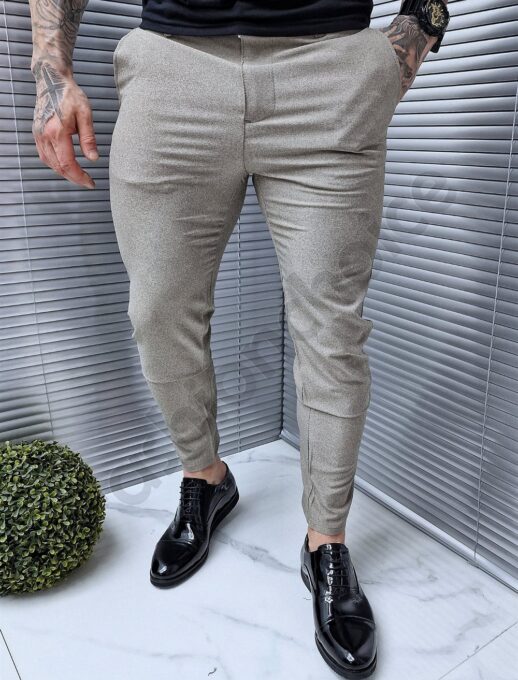 Pantalon elegant pentru barbati culoare camel-cod 2072-6