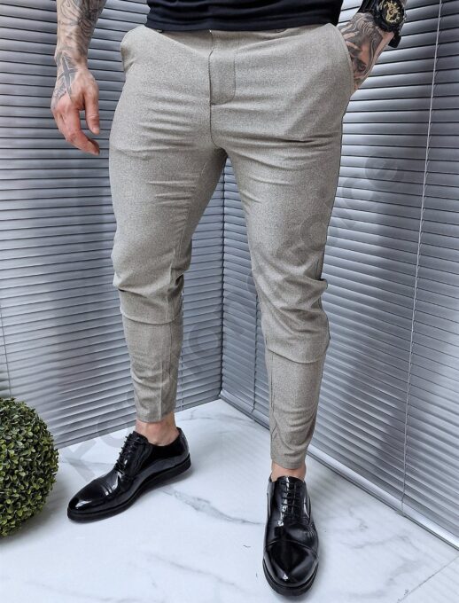 Pantalon elegant pentru barbati culoare camel-cod 2072-6