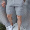 Pantalon scurt in dungi-alb/negru cod 2198