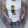 Tricou Skate king fara maneci-alb-cod 4309