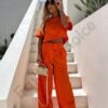 Set elegant top si pantalon lung-orange-cod 12287-2