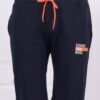 Pantalon sport cu lungime 7/8 si inscris-bleumarin cod 22409-3