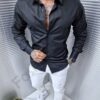Camasa eleganta in marimi mari /XL-5XL/-negru-cod 3166