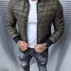 Geaca bomber pentru barbati-kaki cod 7311-2