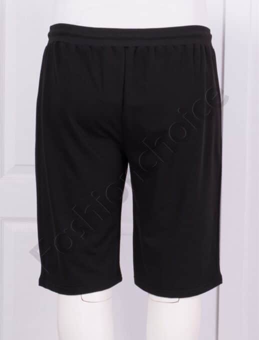 Pantalon sport cu lungime 3/4 si broderie-negru cod 22554