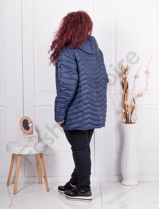 Geaca de dama in marimi super maxi-bleumarin cod 2218-3
