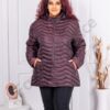 Geaca de dama in marimi super maxi-marsala cod 2218-2