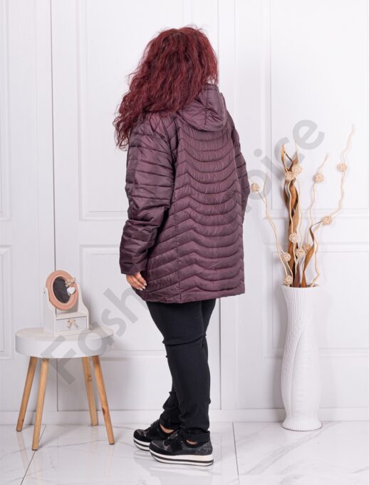 Geaca de dama in marimi super maxi-marsala cod 2218-2