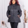 Geaca de dama in marimi super maxi-negru cod 2218