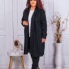 Blazer lung tricotat-negru cod 62431