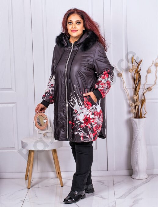 Geaca eleganta pentru iarna cu design de arta cod 71181