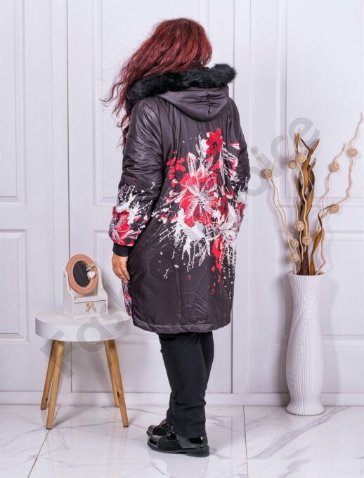 Geaca eleganta pentru iarna cu design de arta cod 71181