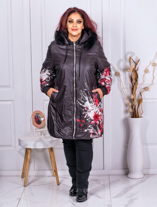 Geaca eleganta pentru iarna cu design de arta cod 71181