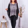 Tunica maxi din tull si paiete cu print animal cod 1153-1