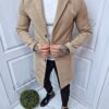 Palton barbati din eco casmir-capucino cod 15703-1