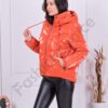 Geaca pentru iarna cu partea din spate alungita-orange cod 2207
