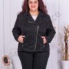 Jacheta maxi cu inchidere asimetrica-negru cod 2663