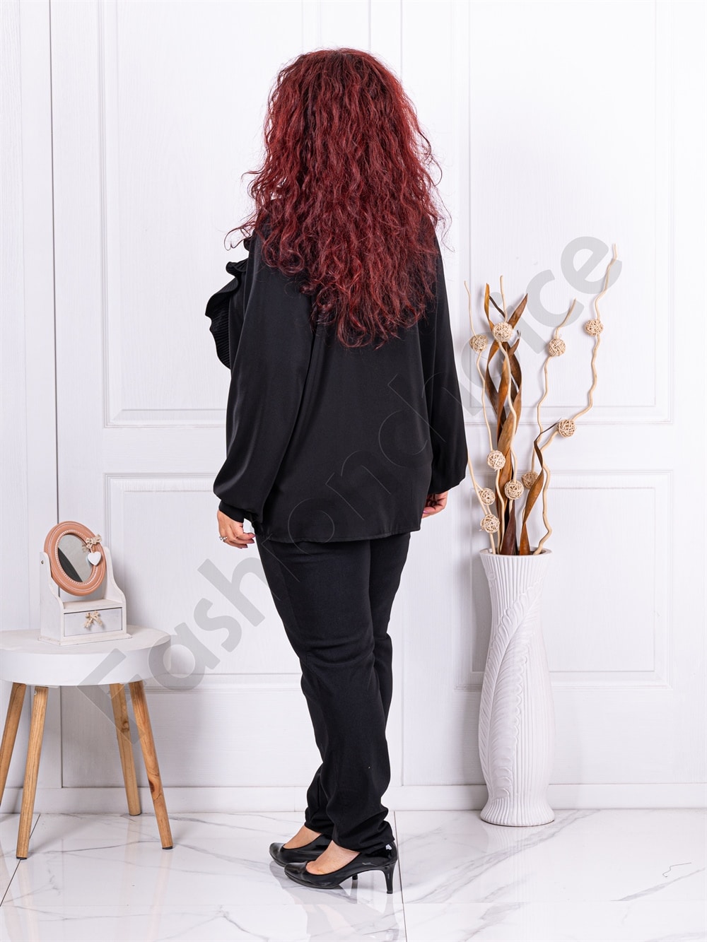 Camasa maxi cu jabou-negru cod 70206