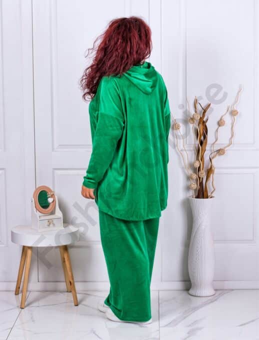 Compleu maxi din plus cu gluga-verde cod 221181-4
