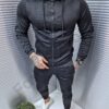 Compleu sport din material in relief-negru cod 162