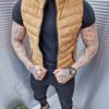 Vesta barbati din nubuc eco cu buzunare-camel cod 232290-2