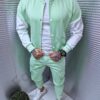 Compleu sport pentru barbati cu geaca baseball-menta cod 56-1