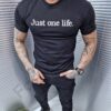 Tricou barbati cu inscris brodat in fata si spate cod 078