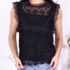 Bluza de dama din dantela-negru cod 6233-1