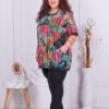 Tunica maxi cu buzunare si imprimeu floral cod 1303-4