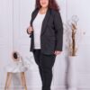 Blazer maxi sport-elegant culoare negru cod 8888