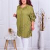 Camasa tip tunica maxi cu aplicatii interesante-verde lime cod 243-3