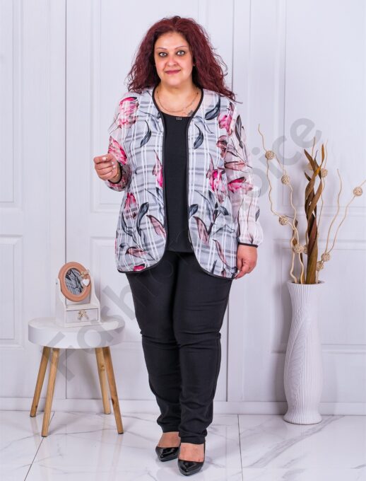 Set elegant din doua piese cu desen in flori cod 23010-1