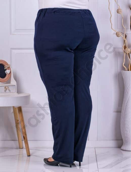 Pantalon maxi cu elastic in talie-albastru cod 23572-1