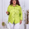 Geaca maxi cu broderie englezeasca-lime cod 10025-4