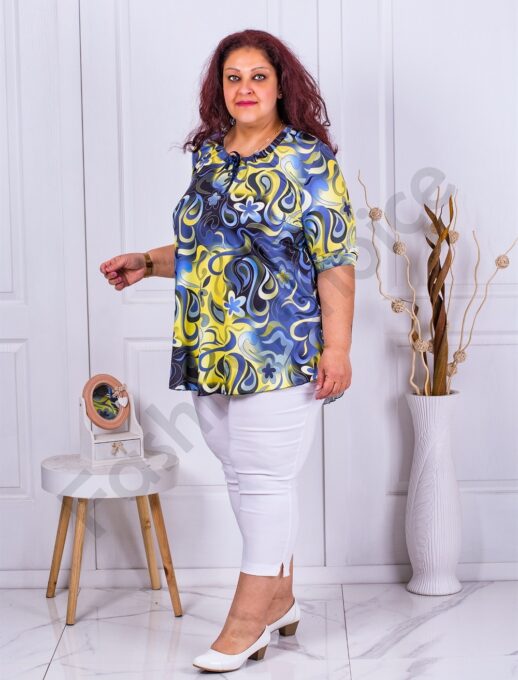 Tunica maxi cu imprimeu colorat cod 1348