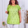 Tunica maxi cu broderie englezeasca-lime cod 9221-2