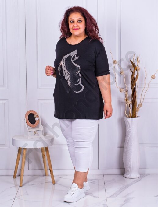 Tunica maxi cu aplicatie art din pietricele finute cod 9217